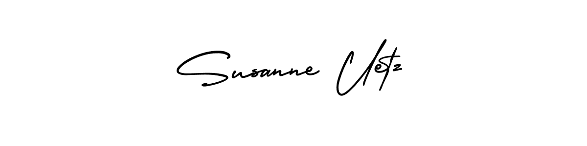 You should practise on your own different ways (AmerikaSignatureDemo-Regular) to write your name (Susanne Uetz) in signature. don't let someone else do it for you. Susanne Uetz signature style 3 images and pictures png