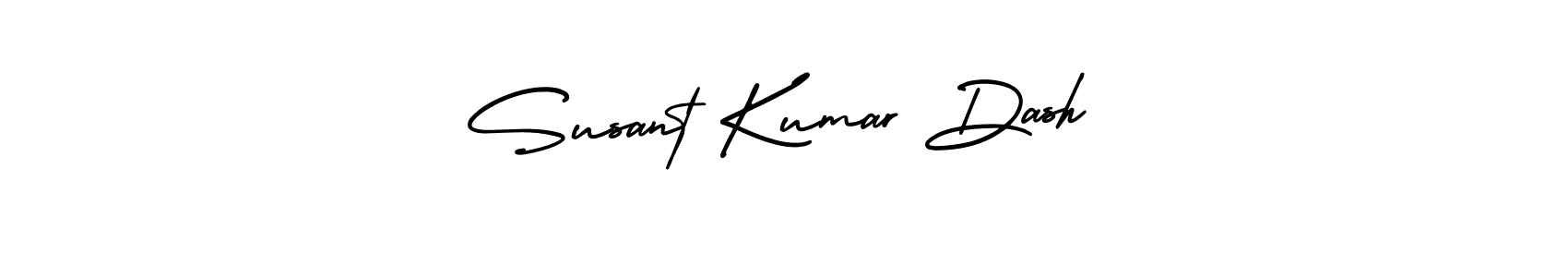 You should practise on your own different ways (AmerikaSignatureDemo-Regular) to write your name (Susant Kumar Dash) in signature. don't let someone else do it for you. Susant Kumar Dash signature style 3 images and pictures png