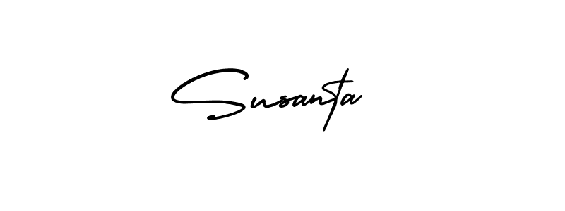 This is the best signature style for the Susanta  name. Also you like these signature font (AmerikaSignatureDemo-Regular). Mix name signature. Susanta  signature style 3 images and pictures png