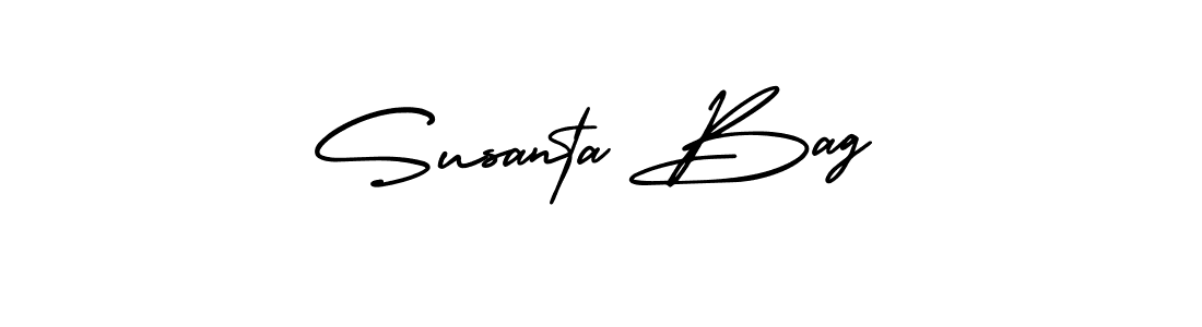 Create a beautiful signature design for name Susanta Bag. With this signature (AmerikaSignatureDemo-Regular) fonts, you can make a handwritten signature for free. Susanta Bag signature style 3 images and pictures png