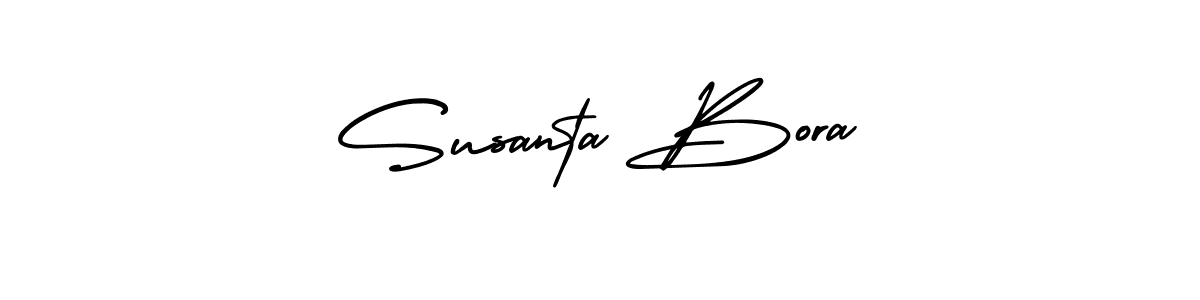 It looks lik you need a new signature style for name Susanta Bora. Design unique handwritten (AmerikaSignatureDemo-Regular) signature with our free signature maker in just a few clicks. Susanta Bora signature style 3 images and pictures png