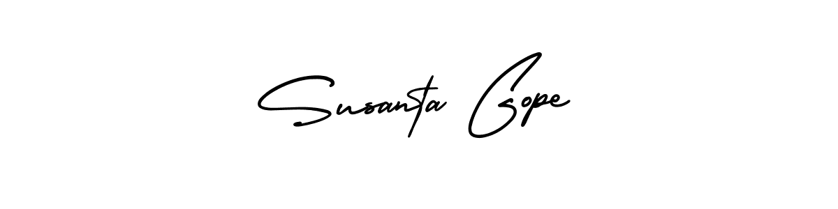 How to make Susanta Gope signature? AmerikaSignatureDemo-Regular is a professional autograph style. Create handwritten signature for Susanta Gope name. Susanta Gope signature style 3 images and pictures png