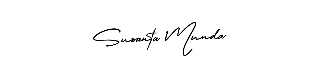 Make a beautiful signature design for name Susanta Munda. With this signature (AmerikaSignatureDemo-Regular) style, you can create a handwritten signature for free. Susanta Munda signature style 3 images and pictures png