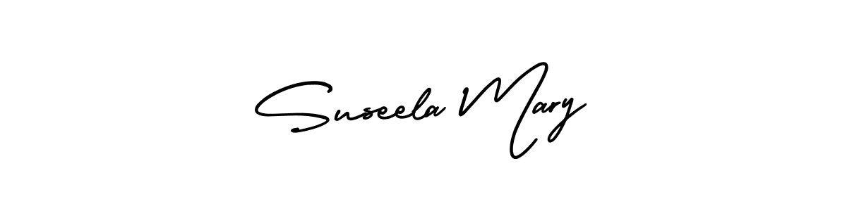 Create a beautiful signature design for name Suseela Mary. With this signature (AmerikaSignatureDemo-Regular) fonts, you can make a handwritten signature for free. Suseela Mary signature style 3 images and pictures png