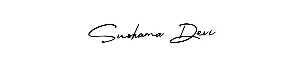 The best way (AmerikaSignatureDemo-Regular) to make a short signature is to pick only two or three words in your name. The name Sushama Devi include a total of six letters. For converting this name. Sushama Devi signature style 3 images and pictures png