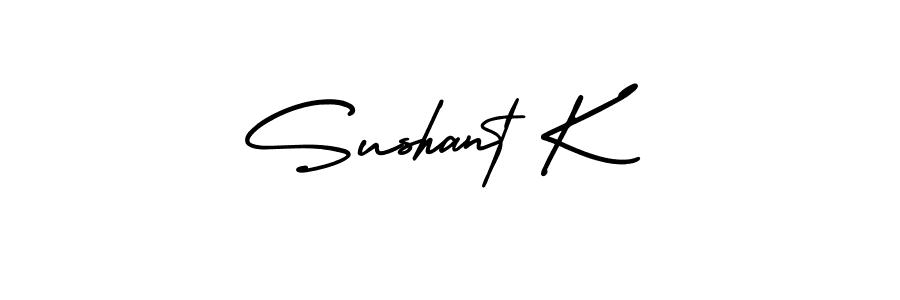 How to make Sushant K signature? AmerikaSignatureDemo-Regular is a professional autograph style. Create handwritten signature for Sushant K name. Sushant K signature style 3 images and pictures png