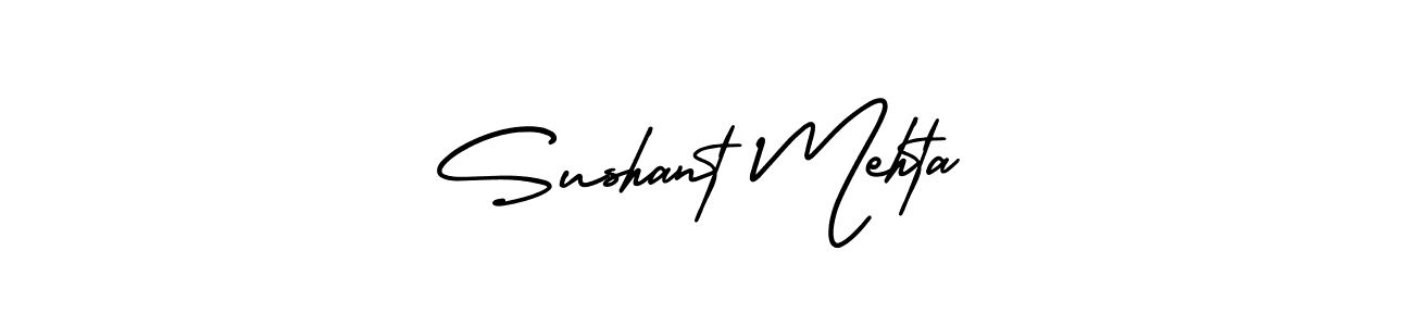 Use a signature maker to create a handwritten signature online. With this signature software, you can design (AmerikaSignatureDemo-Regular) your own signature for name Sushant Mehta. Sushant Mehta signature style 3 images and pictures png