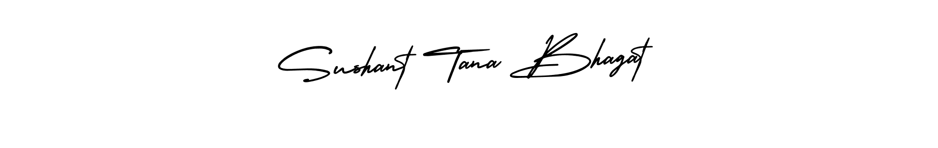 You should practise on your own different ways (AmerikaSignatureDemo-Regular) to write your name (Sushant Tana Bhagat) in signature. don't let someone else do it for you. Sushant Tana Bhagat signature style 3 images and pictures png