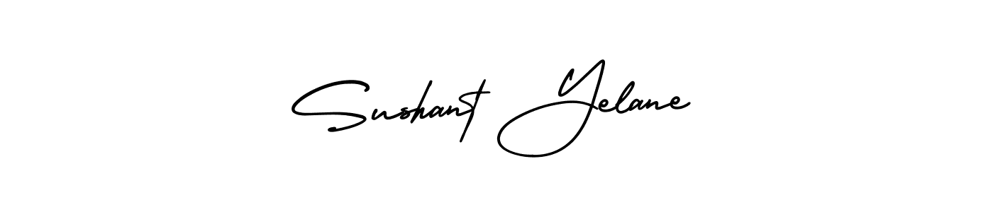 This is the best signature style for the Sushant Yelane name. Also you like these signature font (AmerikaSignatureDemo-Regular). Mix name signature. Sushant Yelane signature style 3 images and pictures png