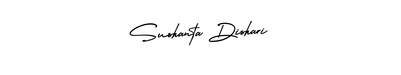 AmerikaSignatureDemo-Regular is a professional signature style that is perfect for those who want to add a touch of class to their signature. It is also a great choice for those who want to make their signature more unique. Get Sushanta Dishari name to fancy signature for free. Sushanta Dishari signature style 3 images and pictures png