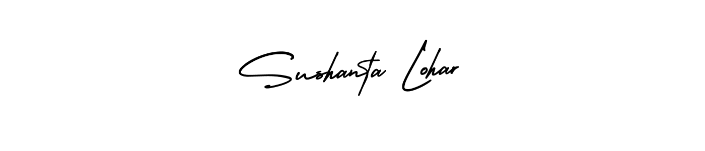 How to make Sushanta Lohar signature? AmerikaSignatureDemo-Regular is a professional autograph style. Create handwritten signature for Sushanta Lohar name. Sushanta Lohar signature style 3 images and pictures png