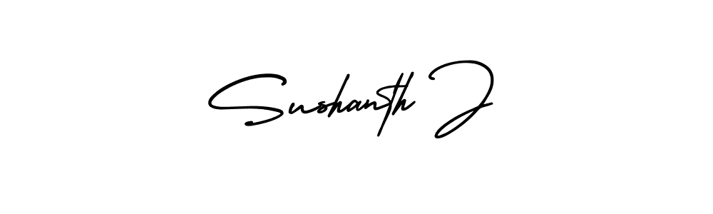 Use a signature maker to create a handwritten signature online. With this signature software, you can design (AmerikaSignatureDemo-Regular) your own signature for name Sushanth J. Sushanth J signature style 3 images and pictures png