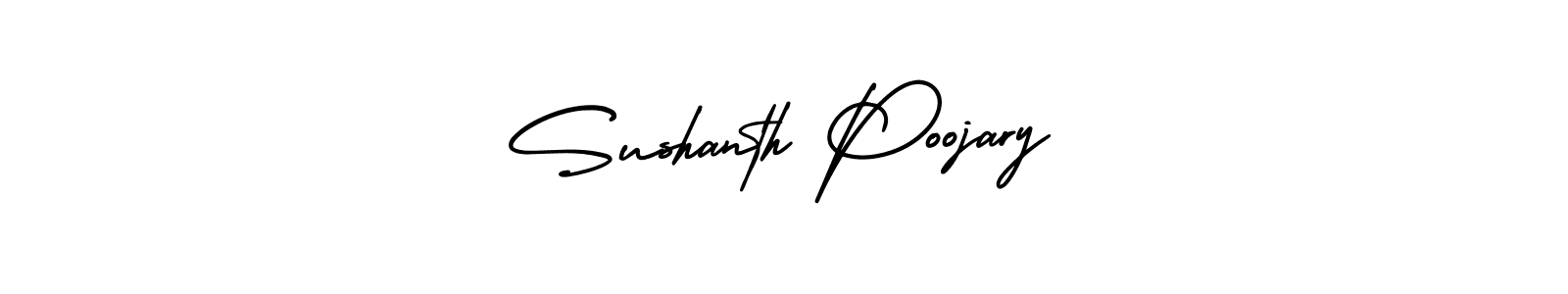 Best and Professional Signature Style for Sushanth Poojary. AmerikaSignatureDemo-Regular Best Signature Style Collection. Sushanth Poojary signature style 3 images and pictures png