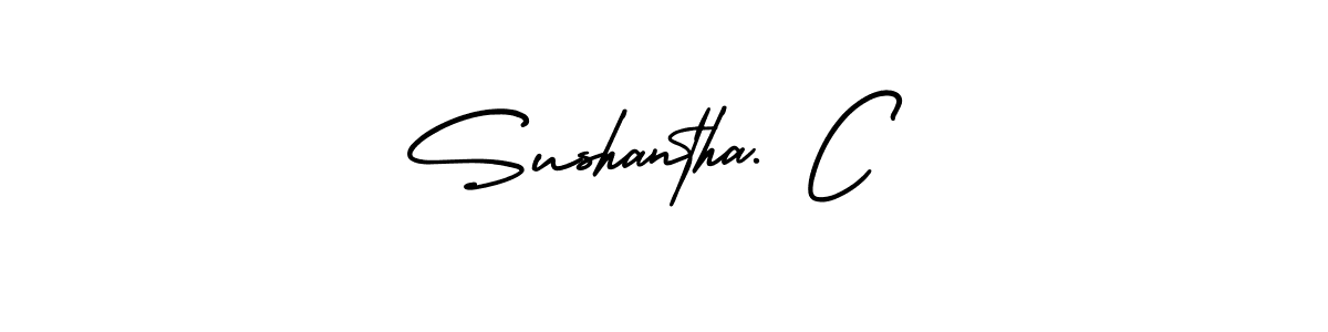 Also You can easily find your signature by using the search form. We will create Sushantha. C name handwritten signature images for you free of cost using AmerikaSignatureDemo-Regular sign style. Sushantha. C signature style 3 images and pictures png