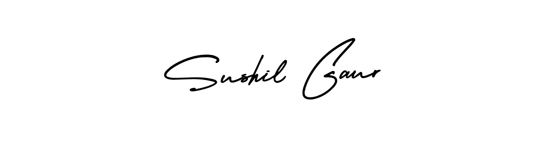 How to Draw Sushil Gaur signature style? AmerikaSignatureDemo-Regular is a latest design signature styles for name Sushil Gaur. Sushil Gaur signature style 3 images and pictures png