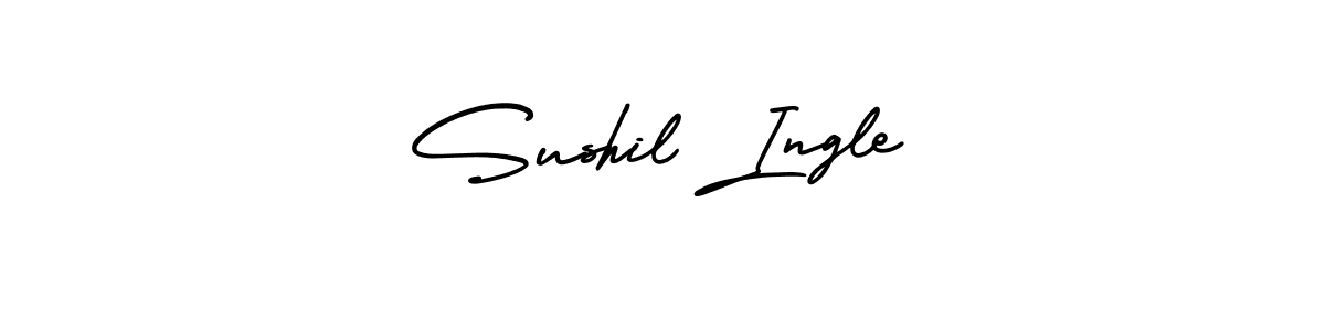 How to Draw Sushil Ingle signature style? AmerikaSignatureDemo-Regular is a latest design signature styles for name Sushil Ingle. Sushil Ingle signature style 3 images and pictures png