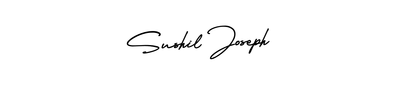 How to Draw Sushil Joseph signature style? AmerikaSignatureDemo-Regular is a latest design signature styles for name Sushil Joseph. Sushil Joseph signature style 3 images and pictures png