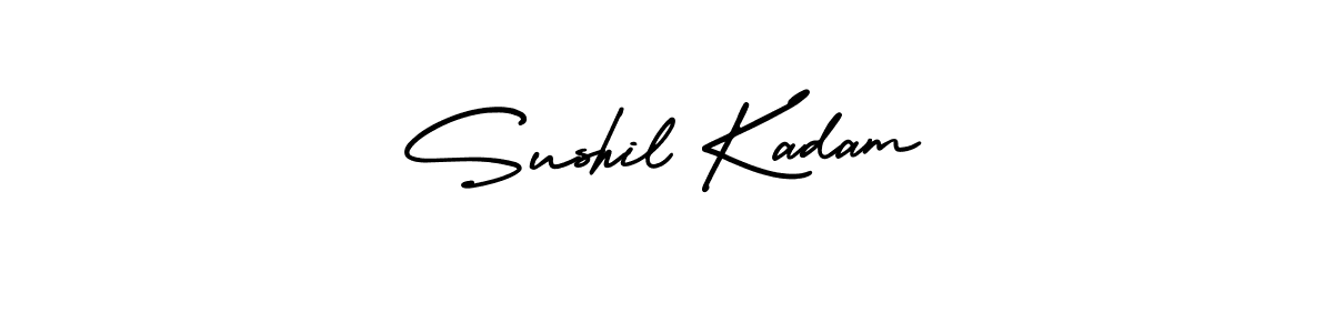 Check out images of Autograph of Sushil Kadam name. Actor Sushil Kadam Signature Style. AmerikaSignatureDemo-Regular is a professional sign style online. Sushil Kadam signature style 3 images and pictures png