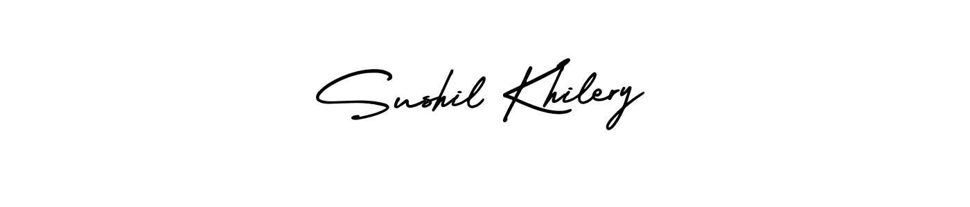 How to Draw Sushil Khilery signature style? AmerikaSignatureDemo-Regular is a latest design signature styles for name Sushil Khilery. Sushil Khilery signature style 3 images and pictures png