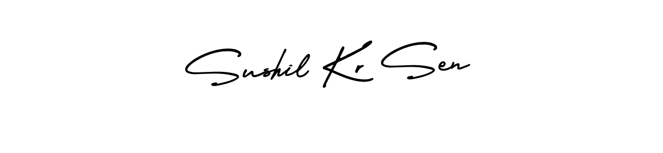 if you are searching for the best signature style for your name Sushil Kr Sen. so please give up your signature search. here we have designed multiple signature styles  using AmerikaSignatureDemo-Regular. Sushil Kr Sen signature style 3 images and pictures png