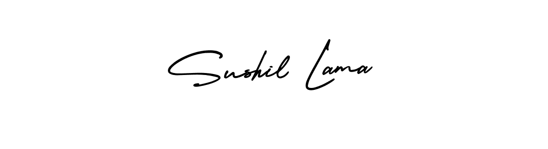 How to make Sushil Lama signature? AmerikaSignatureDemo-Regular is a professional autograph style. Create handwritten signature for Sushil Lama name. Sushil Lama signature style 3 images and pictures png