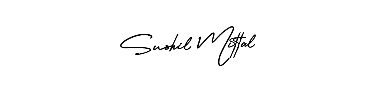 Make a beautiful signature design for name Sushil Mittal. With this signature (AmerikaSignatureDemo-Regular) style, you can create a handwritten signature for free. Sushil Mittal signature style 3 images and pictures png