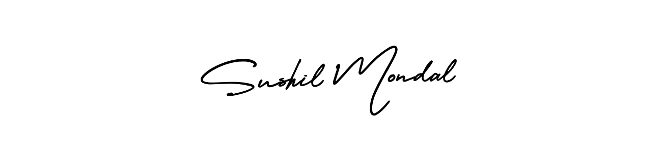 Sushil Mondal stylish signature style. Best Handwritten Sign (AmerikaSignatureDemo-Regular) for my name. Handwritten Signature Collection Ideas for my name Sushil Mondal. Sushil Mondal signature style 3 images and pictures png