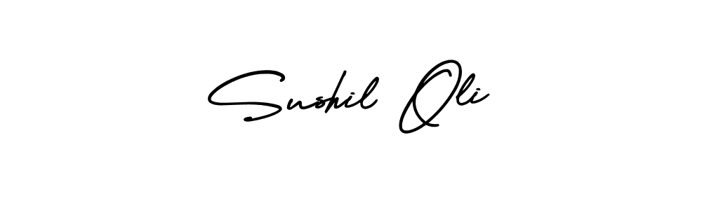 This is the best signature style for the Sushil Oli name. Also you like these signature font (AmerikaSignatureDemo-Regular). Mix name signature. Sushil Oli signature style 3 images and pictures png