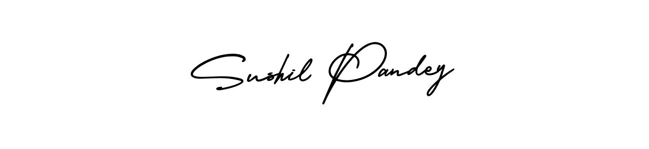 How to Draw Sushil Pandey signature style? AmerikaSignatureDemo-Regular is a latest design signature styles for name Sushil Pandey. Sushil Pandey signature style 3 images and pictures png