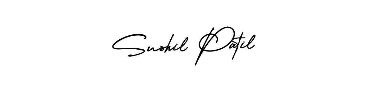 Make a beautiful signature design for name Sushil Patil. With this signature (AmerikaSignatureDemo-Regular) style, you can create a handwritten signature for free. Sushil Patil signature style 3 images and pictures png