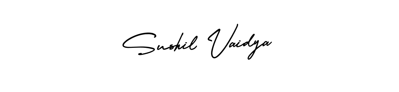 How to make Sushil Vaidya name signature. Use AmerikaSignatureDemo-Regular style for creating short signs online. This is the latest handwritten sign. Sushil Vaidya signature style 3 images and pictures png