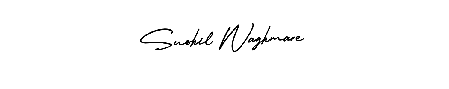 Make a beautiful signature design for name Sushil Waghmare. With this signature (AmerikaSignatureDemo-Regular) style, you can create a handwritten signature for free. Sushil Waghmare signature style 3 images and pictures png