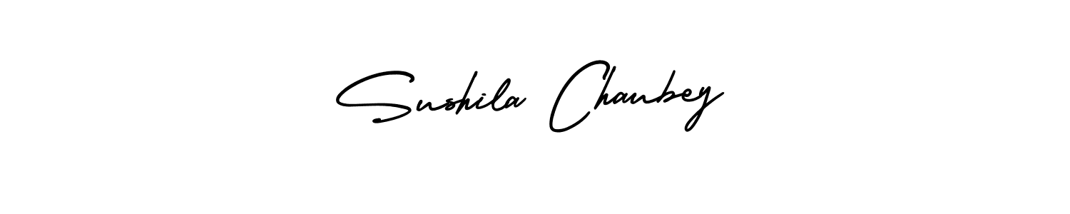 The best way (AmerikaSignatureDemo-Regular) to make a short signature is to pick only two or three words in your name. The name Sushila Chaubey include a total of six letters. For converting this name. Sushila Chaubey signature style 3 images and pictures png