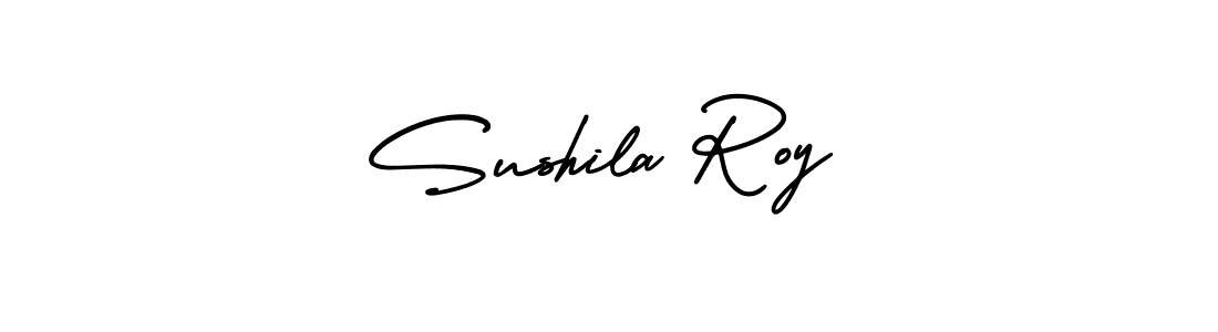 This is the best signature style for the Sushila Roy name. Also you like these signature font (AmerikaSignatureDemo-Regular). Mix name signature. Sushila Roy signature style 3 images and pictures png