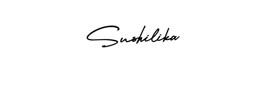 How to make Sushilika signature? AmerikaSignatureDemo-Regular is a professional autograph style. Create handwritten signature for Sushilika name. Sushilika signature style 3 images and pictures png