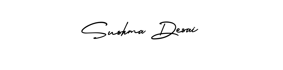 How to Draw Sushma Desai signature style? AmerikaSignatureDemo-Regular is a latest design signature styles for name Sushma Desai. Sushma Desai signature style 3 images and pictures png