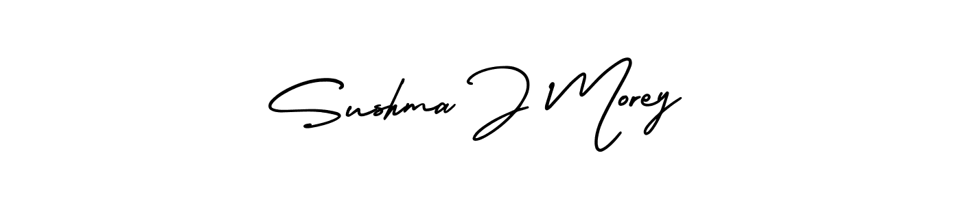 Also You can easily find your signature by using the search form. We will create Sushma J Morey name handwritten signature images for you free of cost using AmerikaSignatureDemo-Regular sign style. Sushma J Morey signature style 3 images and pictures png
