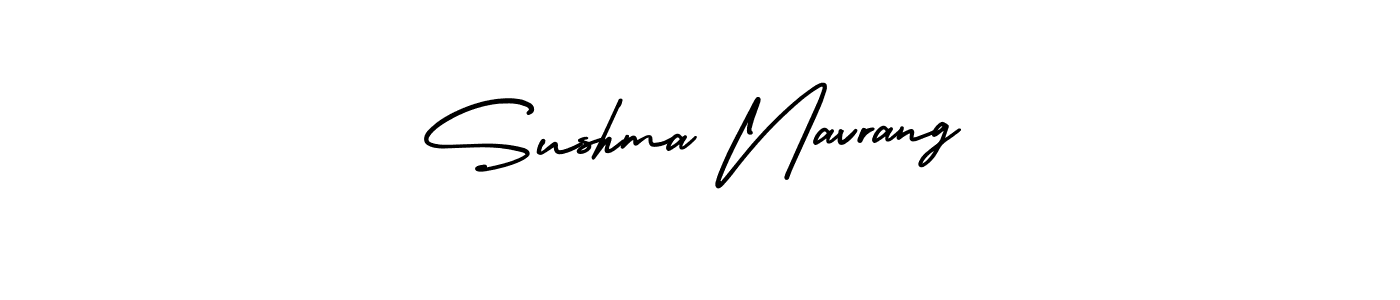 Make a short Sushma Navrang signature style. Manage your documents anywhere anytime using AmerikaSignatureDemo-Regular. Create and add eSignatures, submit forms, share and send files easily. Sushma Navrang signature style 3 images and pictures png