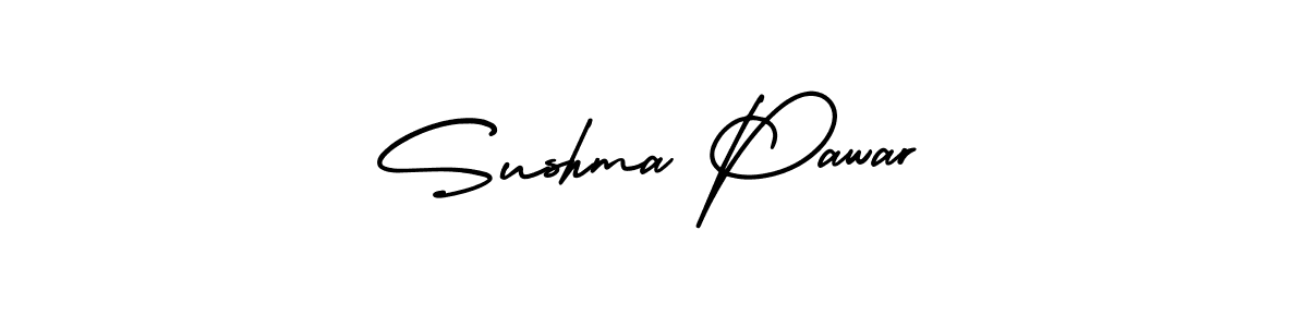 How to Draw Sushma Pawar signature style? AmerikaSignatureDemo-Regular is a latest design signature styles for name Sushma Pawar. Sushma Pawar signature style 3 images and pictures png