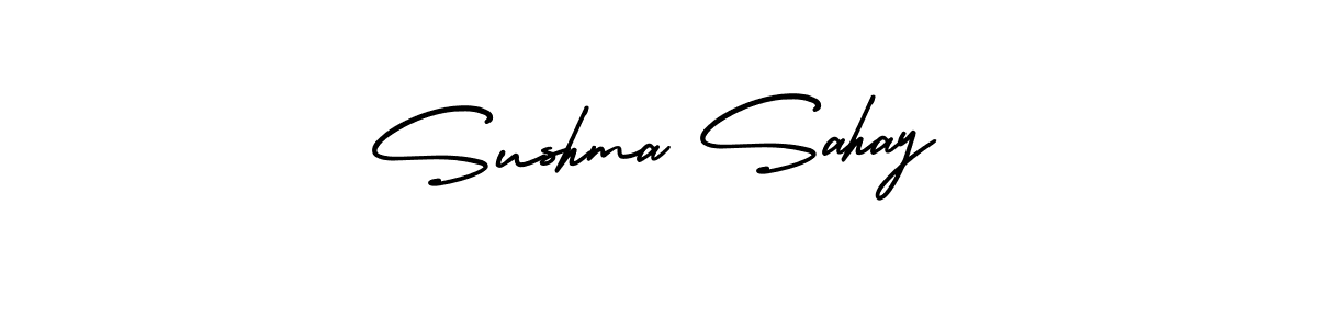 if you are searching for the best signature style for your name Sushma Sahay. so please give up your signature search. here we have designed multiple signature styles  using AmerikaSignatureDemo-Regular. Sushma Sahay signature style 3 images and pictures png
