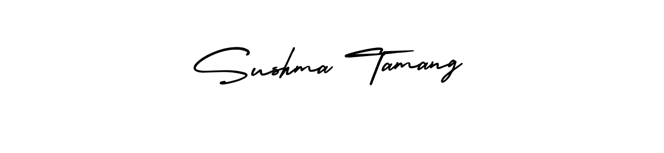 Check out images of Autograph of Sushma Tamang name. Actor Sushma Tamang Signature Style. AmerikaSignatureDemo-Regular is a professional sign style online. Sushma Tamang signature style 3 images and pictures png