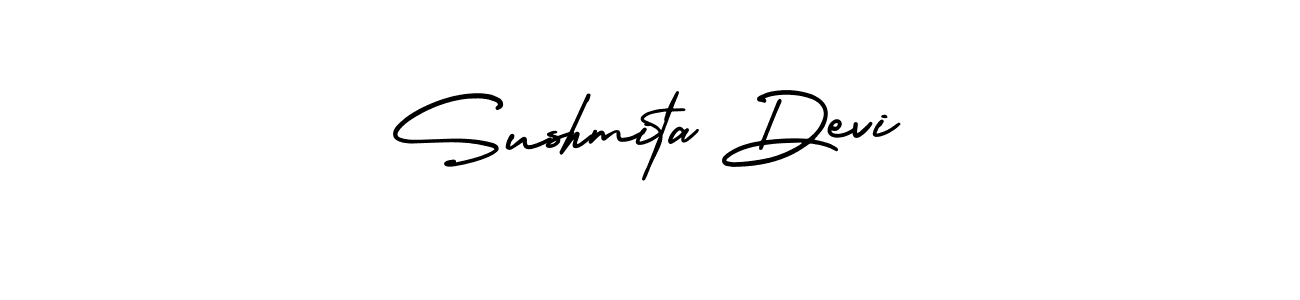 How to make Sushmita Devi name signature. Use AmerikaSignatureDemo-Regular style for creating short signs online. This is the latest handwritten sign. Sushmita Devi signature style 3 images and pictures png