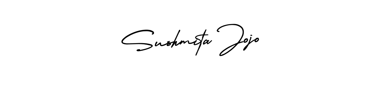if you are searching for the best signature style for your name Sushmita Jojo. so please give up your signature search. here we have designed multiple signature styles  using AmerikaSignatureDemo-Regular. Sushmita Jojo signature style 3 images and pictures png