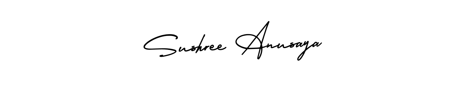 How to make Sushree Anusaya name signature. Use AmerikaSignatureDemo-Regular style for creating short signs online. This is the latest handwritten sign. Sushree Anusaya signature style 3 images and pictures png