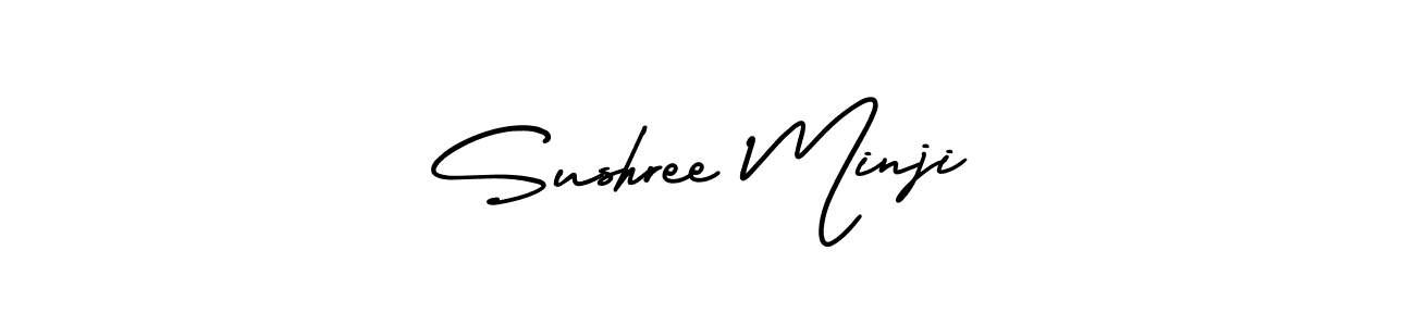 How to Draw Sushree Minji signature style? AmerikaSignatureDemo-Regular is a latest design signature styles for name Sushree Minji. Sushree Minji signature style 3 images and pictures png