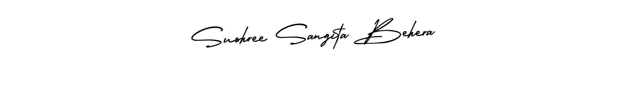 Sushree Sangita Behera stylish signature style. Best Handwritten Sign (AmerikaSignatureDemo-Regular) for my name. Handwritten Signature Collection Ideas for my name Sushree Sangita Behera. Sushree Sangita Behera signature style 3 images and pictures png