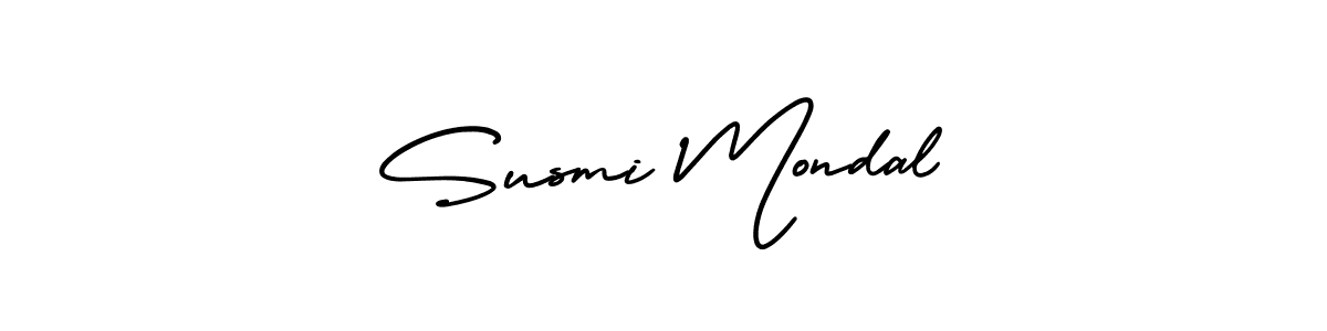 You should practise on your own different ways (AmerikaSignatureDemo-Regular) to write your name (Susmi Mondal) in signature. don't let someone else do it for you. Susmi Mondal signature style 3 images and pictures png