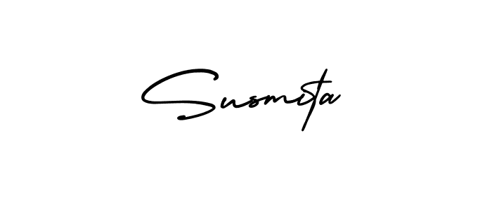 How to make Susmita name signature. Use AmerikaSignatureDemo-Regular style for creating short signs online. This is the latest handwritten sign. Susmita signature style 3 images and pictures png