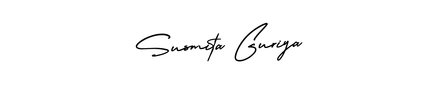 This is the best signature style for the Susmita Guriya name. Also you like these signature font (AmerikaSignatureDemo-Regular). Mix name signature. Susmita Guriya signature style 3 images and pictures png
