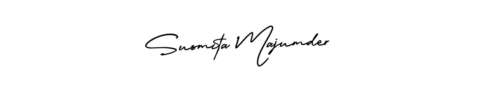 AmerikaSignatureDemo-Regular is a professional signature style that is perfect for those who want to add a touch of class to their signature. It is also a great choice for those who want to make their signature more unique. Get Susmita Majumder name to fancy signature for free. Susmita Majumder signature style 3 images and pictures png